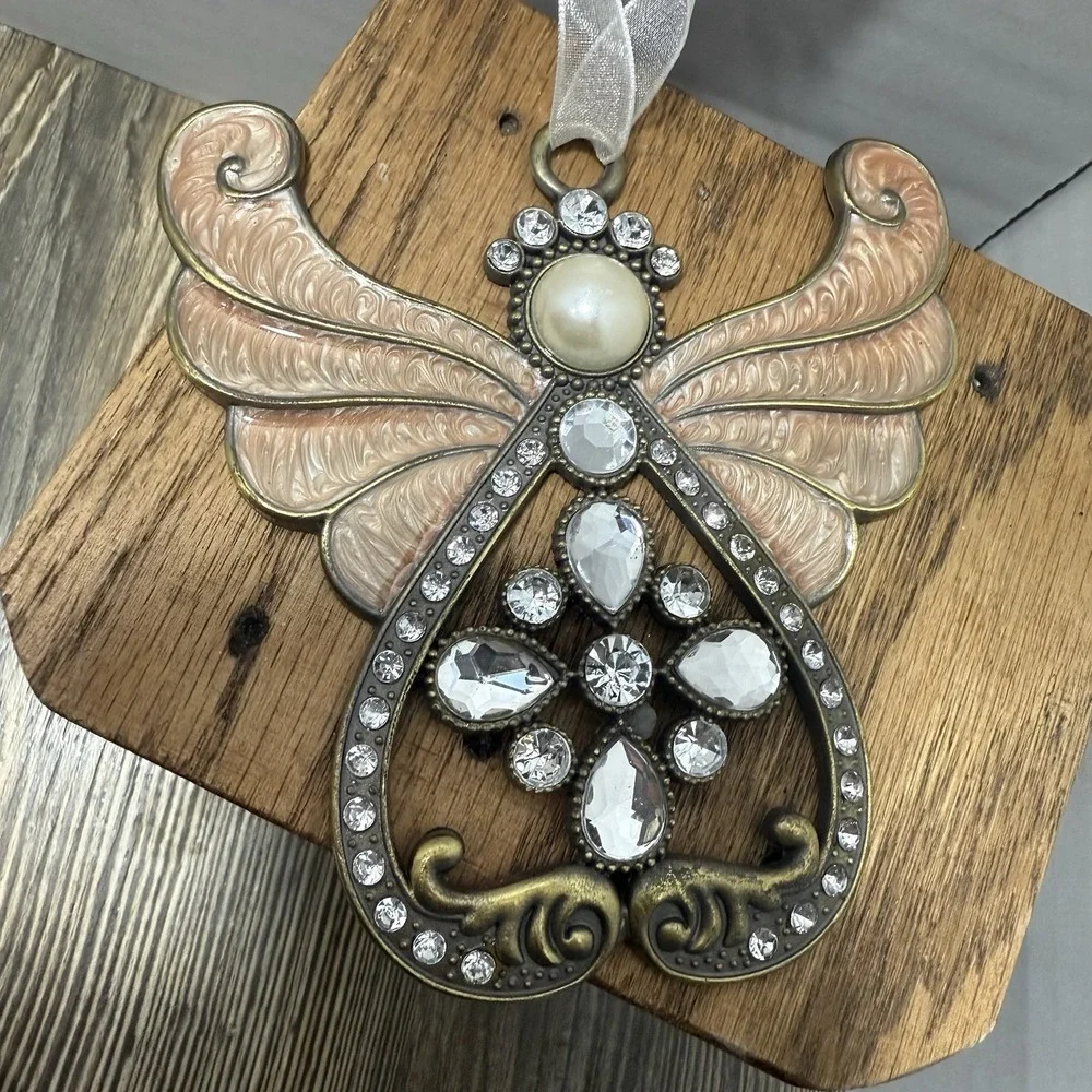 Pewter And Enamel‎ Guardian Angel Ornament